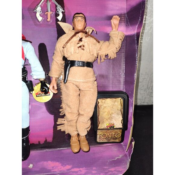The Lone Ranger and Tonto 1998 Exclusive Premiere Poseable Action Figures - Picture 3 of 7